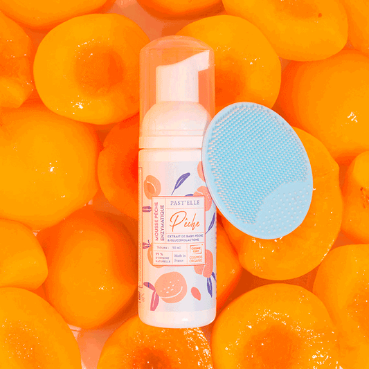 PAST'ELLE - Mousse Visage Enzymatique Pêche Exfoliant Belle Peau + Votre Biotyfull Brosse Nettoyante Visage photo 2