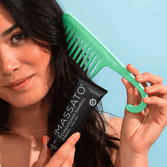 MASSATO - Soin Démêlant Bambou 2-en-1 + Votre Biotyfull Peigne de Douche photo 3