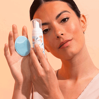 PAST'ELLE - Mousse Visage Enzymatique Pêche Exfoliant Belle Peau + Votre Biotyfull Brosse Nettoyante Visage photo 3
