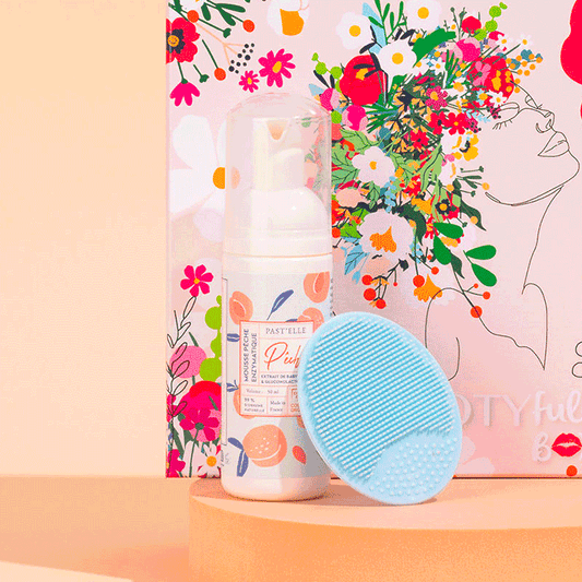 PAST'ELLE - Mousse Visage Enzymatique Pêche Exfoliant Belle Peau + Votre Biotyfull Brosse Nettoyante Visage photo 1