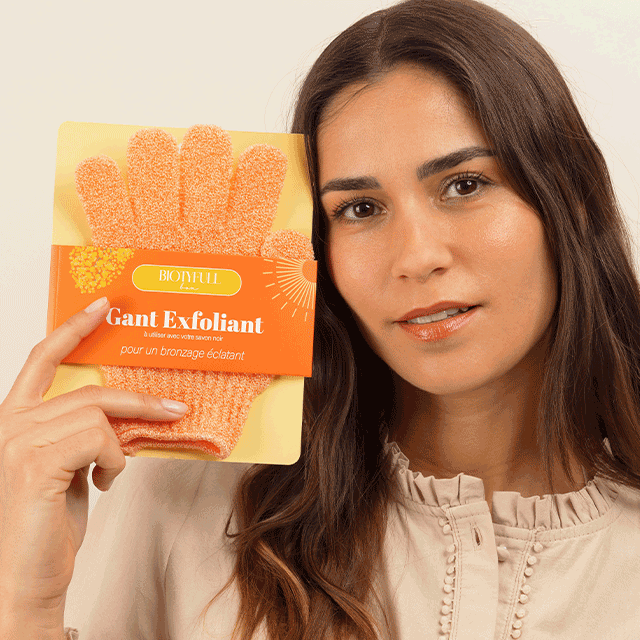 Gant Exfoliant à utiliser avec le Savon Noir [Décuple son effet exfoliant] de la marque Biotyfull photo 3