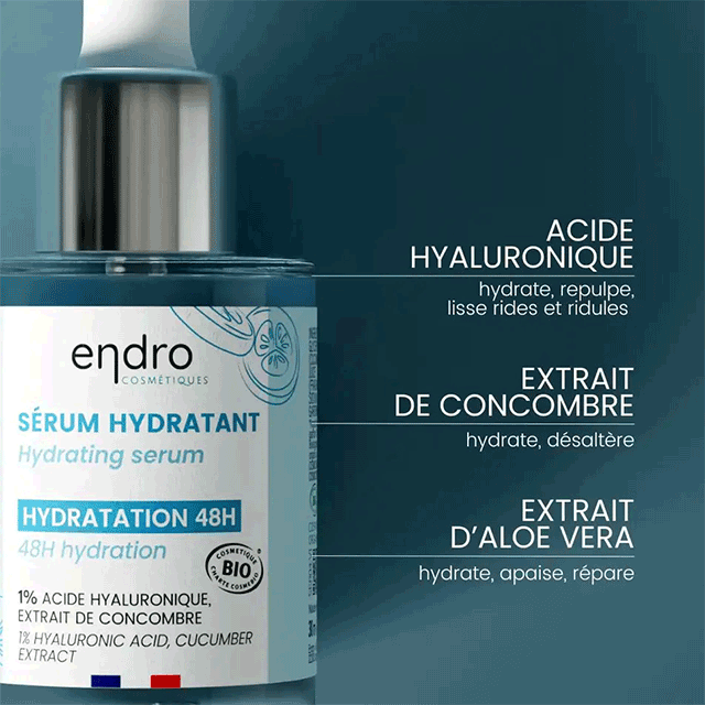 Sérum Hydratant Nuit - 1% d'Acide Hyaluronique de la marque Endro cosmÉtiques photo 3