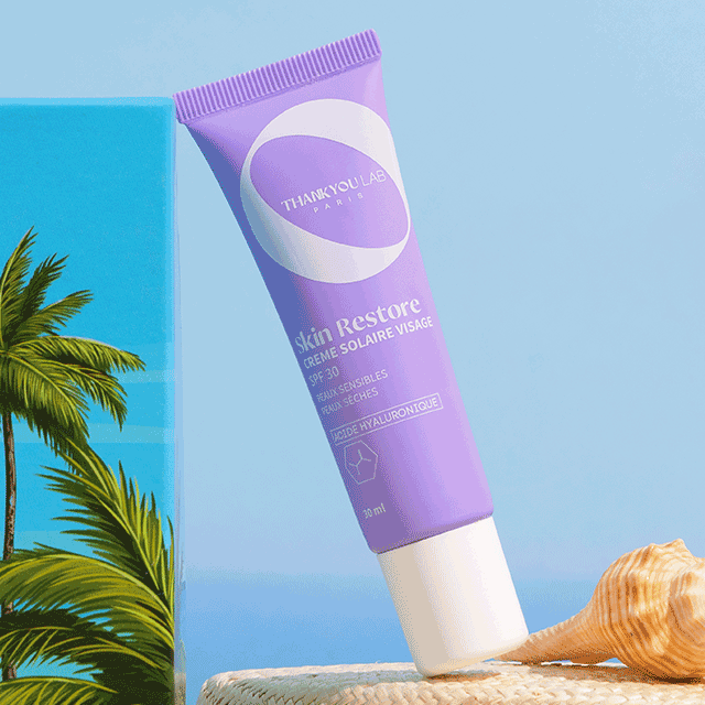 Crème Solaire Visage SPF 30 à l'Acide Hyaluronique de la marque Thank you lab photo 1