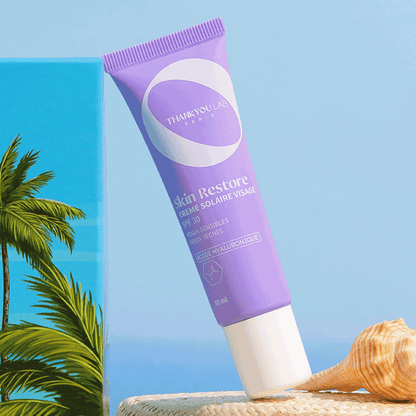 Crème Solaire Visage SPF 30 à l'Acide Hyaluronique de la marque Thank you lab photo 1